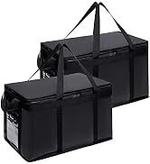 DERABY Commercial Lightweight Insulated Delivery Bag Carrier XXXL 23"X14"15" (2 Packs)