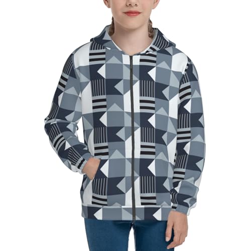 Country Flags Abstract Kid Hoodies Boys Zip Up Sweatshirts Girls Pullover with Pocket3