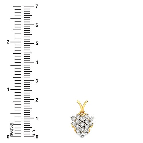 CANDERE by Kalyan Jewellers 18kt (750) BIS Hallmark Yellow Gold and Diamond Pendant for Women - Image 4