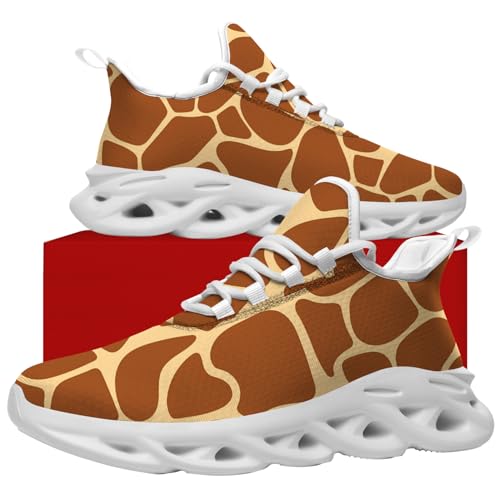 Giraffe Print Shoes Mens Womens Fashion Sneakers Running Walking Tennis Shoes4