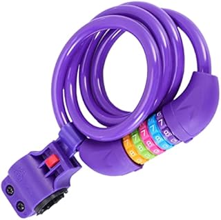 Bicycle Lock,Cycle Locks for Bicycle 5 Bike Cables Blue Bike Code Lock Spiral Lock Bicycle Lock Password Mountain Bike Wire Lock Anti- Cable Lock Steel Wire Bike Lock