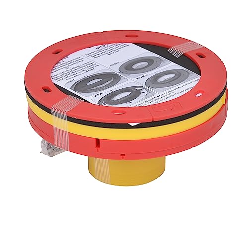 Oatey 43401 Set-Rite Toilet Flange Extender Kit, 1/4' - 1', Red, Yellow'