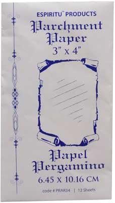 AzureGreen Fortune Telling Toys Spell Writing Parchment Paper 12 Pack 3" x 4"