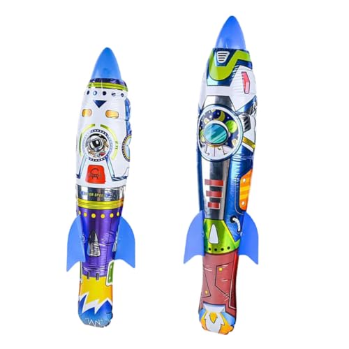 Toddmomy 2stücke Aufblasbare Raketenspielzeuge Zum Werfen Outdoor-Spielzeug Für Junge Mädchen Fliegende Raketen Zum Werfen Aufblasbare Geschenke Für Geburtstage Wurfraketenspielzeug Für Dra