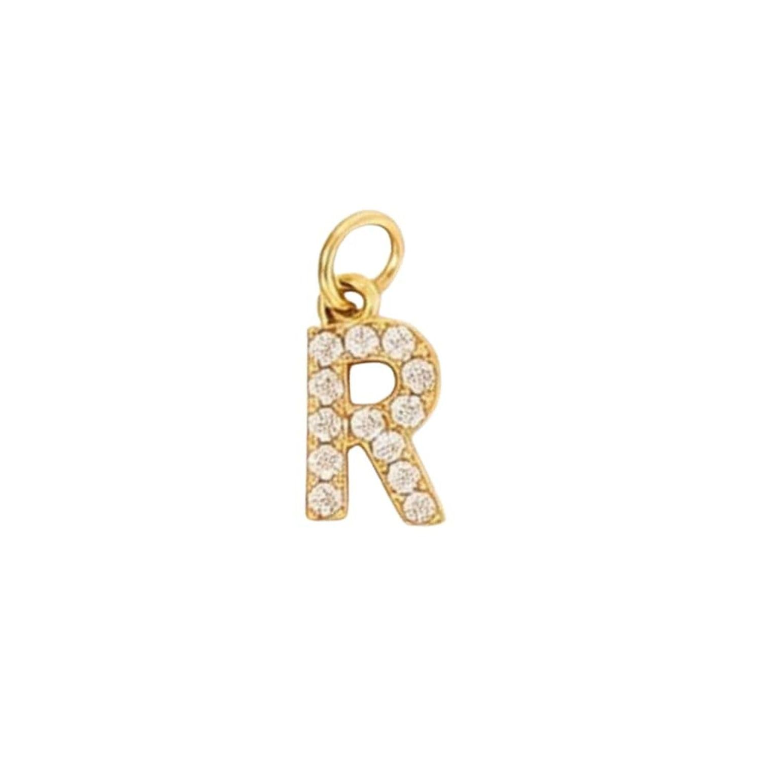18K Gold Plated Zircon Initial Letter Charm ONLY (Single) | Alphabet Pendant for Women & Girls | Stone Initial Charms for Necklace & Bracelet | Waterproof Anti-Tarnish Jewelry Gift-image-49