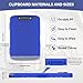 YEAHVIY Clipboard with Storage, Large Capacity Nursing Clipboards with Low Profile Clip, Heavy Duty Plastic Storage Clipboard with Pen Holder, Side-Opening (Dark Blue with Black Clip)