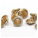 Roytil 10 Stück Vintage runde Leichtmetall-Hochzeitskleid-Knöpfe for Kleidung, Hemdkragen, Mini, dekoratives Nähen, DIY (Color : 2, Size : 11mm 10pcs)