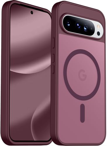 Coque Google Pixel 10 Pro XL SPIDERCASE antichoc mate rouge vin
