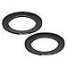 PATIKIL 49mm-67mm Metal Step Up Ring, 2 Pack Camera Lens Filter Adapter Ring Aluminum Filter Adapter Ring for Camera Lenses Hood, Black