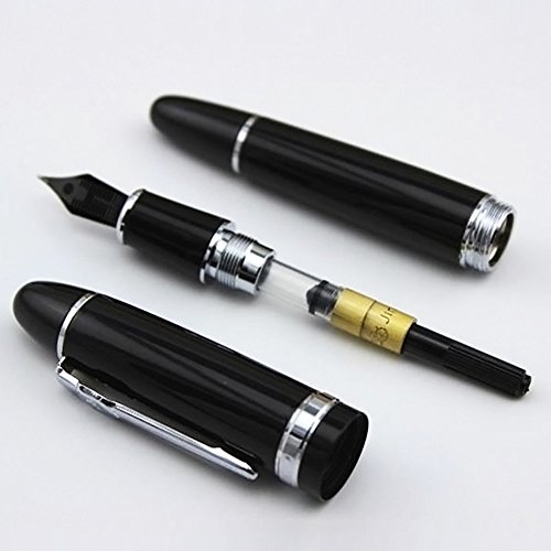 Jinhao 159 Black Bright With Silver Broad Nib thumb #9