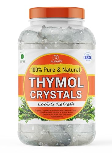 AAAL 100% Pure Thymol Crystals 1 KG Food Grade And Edible/Freshness Sealed Pack (JAR, 1KG)