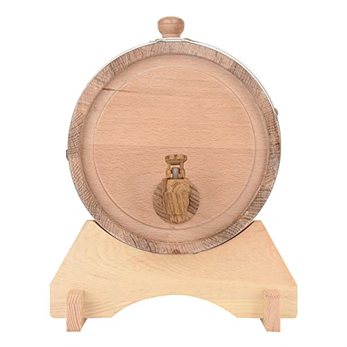 Barril de Vino de Madera de Roble, Barril para Cerveza Barril de Roble Madera Vintage Roble para Vino Brandy Whisky(5L, Azul)