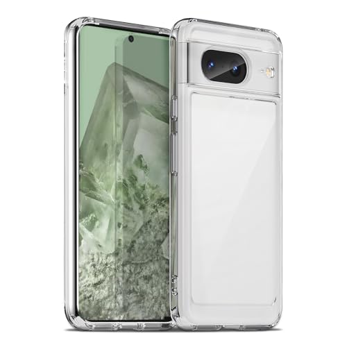 Image of Case for Google Pixel 8, Military Grade Drop Protection Phone Case, Yellowing Resistant, Anti-Scratch Hard PC Back, Shockproof Hard Ultra-Thin Protective Cover, Clear