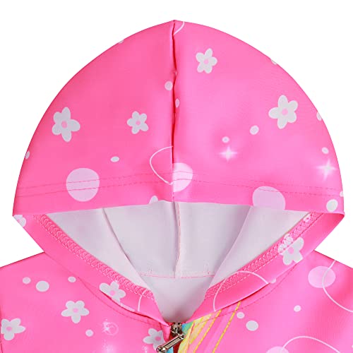 LEMONBABY Little Girls Princess Unicorn Zip Hoodie Sweatshirt Coat Cartoon Jacket Outwear Fleece3