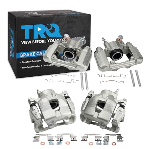 Image of TRQ Front and Rear Brake Caliper Set Caliper Brackets Hardware Compatible with 00-02 Toyota Celica GTS 03-05 Toyota Celica