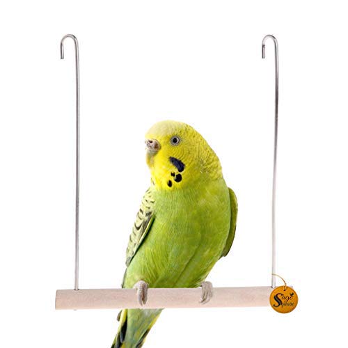 Sage Square Playful Natural Wood Perch Swing Toy Cage Hanging Platform, Climbing, Exercise Perch for Birds (Small) (Pack of 2) (B087M6FXRZ) Amazon Price History, Amazon Price Tracker