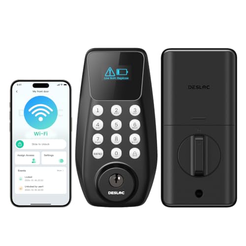 DESLOC C100 Plus WiFi Smart Door Lock with Keypad, Visual Display - image 1