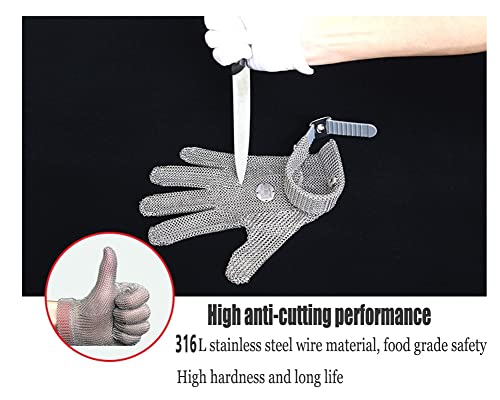 Guantes resistentes a los cortes que protegen sus manos con cota de malla 6