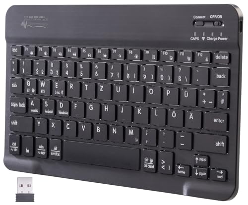 GeneralKeys Keyboard: Kompakte Multi-Device-Akku-Funktastatur mit Bluetooth, Scissor, QWERTZ (Multidevice-Tastatur, Tastatur Tablet, Bluetooth) GeneralKeys Keyboard: Kompakte Multi-Device-Akku-Funktastatur mit Bluetooth, Scissor, QWERTZ (Multidevice-Tastatur, Tastatur Tablet, Bluetooth)