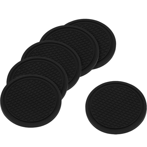 Portavasos universal de silicona antideslizante para auto, set 6 pcs miniatura 1