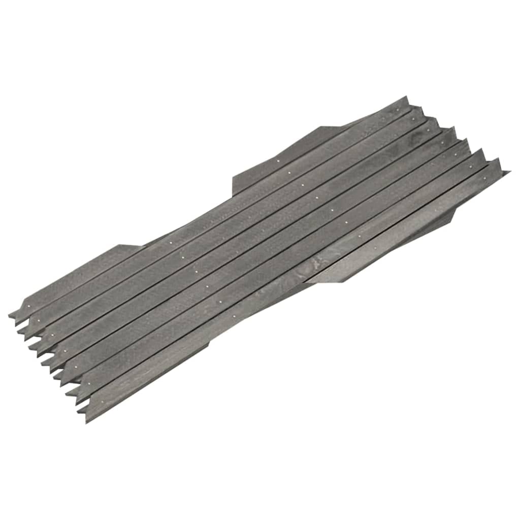 Set di 5 recinti da giardino in legno massello grigio, 180 x 30 cm, espandibili, robuste recinzioni da giardino per esterni