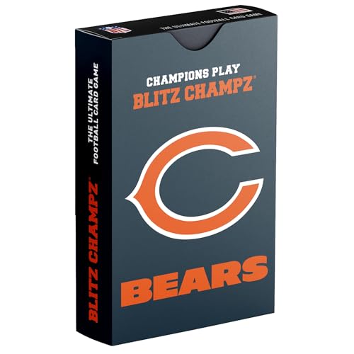 Blitz Champz Chicago Bears– Official NFL Playing Cards & Chicago Bears Gifts for Men & Women, Fun Travel Card Games for Adults & Kids Ages 7+, Ideal Camping Games for Friends & Family Game Night