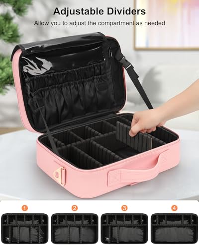 Relavel Compact Travel Makeup Bag for Women and Girls
