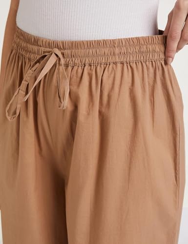 Image of Pack of 1 Stylish & Comfortable Rayon Cotton Straight Cut Wide Legs Palazzo Trousers for Women /Knitted Rayon Cotton Ethnic Palazzo White