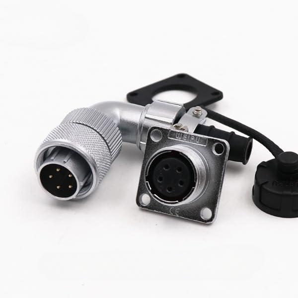 WF16 5 pin Aviation Male Plug and Female Jack Right Angle TV/Z Waterproof Circular Connector