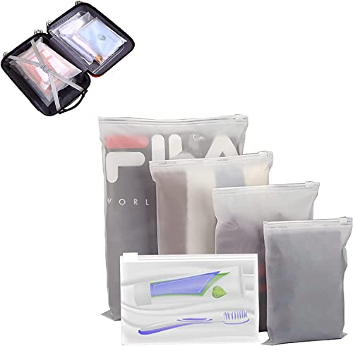 Sacs de Rangement de Voyage, Sac de Rangement Plastique, 15 Pièces Sac Zipper Voyage, Sac de Voyage en Plastique Transparent Zippé, Sac Vetement Voyage Plastique Transparent Cover