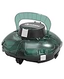 WINNY POOL CLEANER Winny 200 Robot Piscine, Aspirateur Piscine Sans Fil Avec Batterie, Autonomie 75 Min pour Piscines Hors-Sol 60m², Double Filtration,Stationnement Automatique(Transparent Vert Blanc)