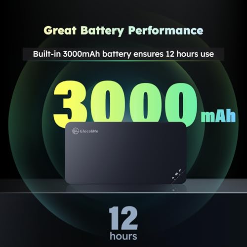 Image of GlocalMe U3 4G LTE Mobile Hotspot, Portable WiFi Hotspot for Travel in 200+ Countries, No SIM Card Needed, 10 Connected Devices and Global 1GB Data 90 Days, Pocket WiFi Hotspot Device (U3 Black)
