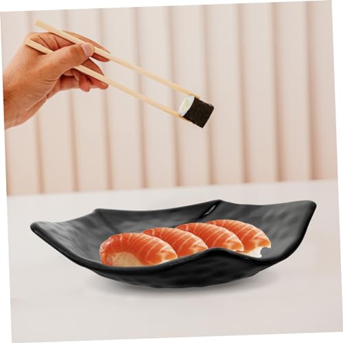 Plato para sushi en melamina negro 7.48 pulgadas miniatura 5