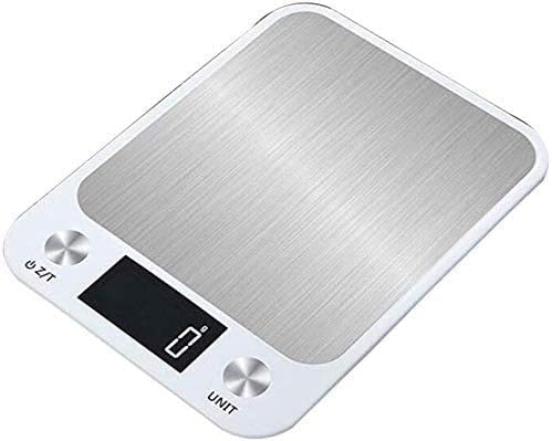 Electronic Scales Digital Kitchen Scales,Electronic Cooking Food Scale,Ultra Slim Design,Accurate Weighing Home+Kitchen,Metric Gram+Imperial,Liquids Ml/fl Oz,Easy Read LC (Black 10kg/1g) (White 5kg/1