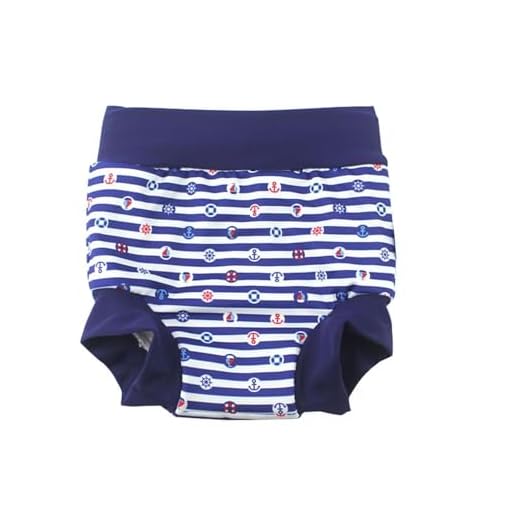BabyPreg Baby Kind Schwimmen Briefs Abdeckung Windel mit hohen Taille Bauchschutz Badeshorts (Marine Streifen, 2-3 Jahre) 7 BabyPreg Baby Kind Schwimmen Briefs Abdeckung Windel mit hohen Taille Bauchschutz Badeshorts (Marine Streifen, 2-3 Jahre)