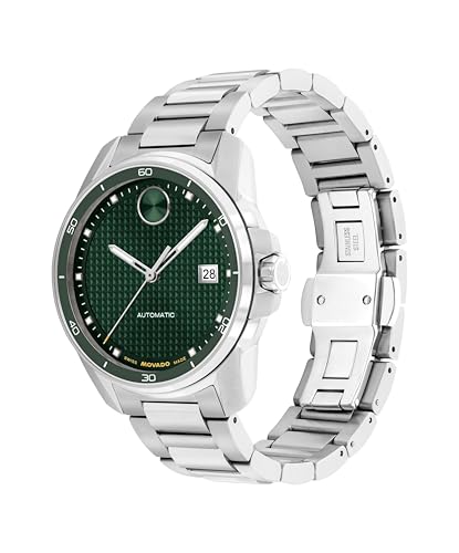 Movado Bold Verso Men’s Automatic Watch – 41 mm Case, Stainless Steel Bracelet, Self-Winding, Elegant Design, Gift for Him2