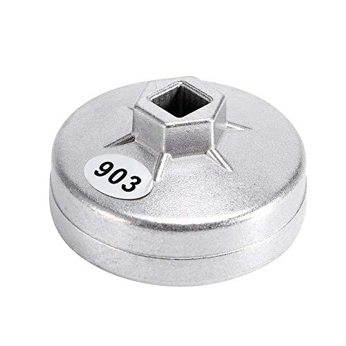 Clé de filtre à huile en aluminium de 14 cannelures outil de solvant de prise 903 couleur argent 74mm
