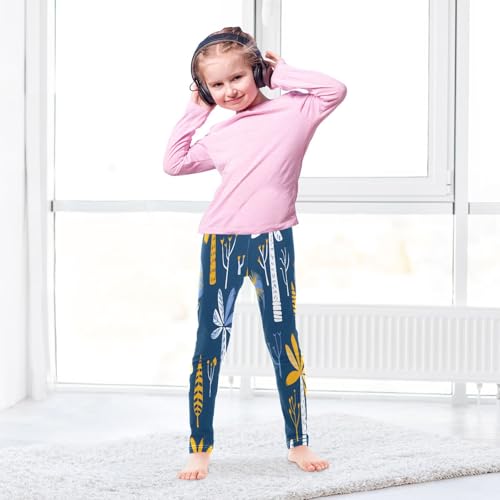 Bolaz Toddler Girls Leggings Printed Yoga Pants Leggings Yellow Plam Tree for Kids4