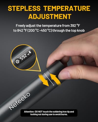 Nefeeko Cordless Soldering Iron Kit, Rechargeable Soldering Iron with Stand, 7s Fast Heating - image 4