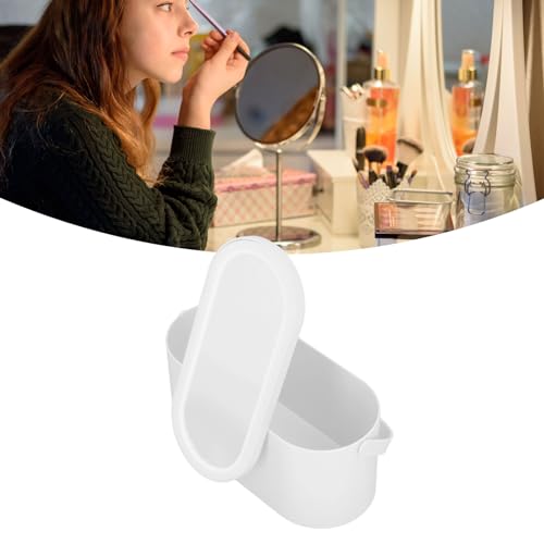 Estojo de Maquiagem, Caixa de Armazenamento de Cosméticos Recarregável Requintada, Tampa Giratória d