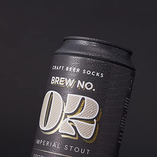 Luckies - Craft Beer Socks | Novelty Socks & Beer Gifts For Men | Birthday Presents For Dad & Grandad Gifts | Mens Sock & Funny Gift Men | Funny Sock & Gift Dad | Stout4