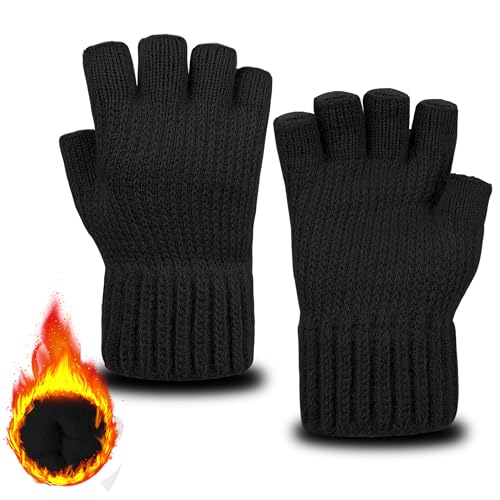 Guantes de invierno de medio dedo para conducir y ciclismo urbano