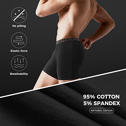 Natural Feelings Mens Boxer Shorts Soft Cotton Men Pack Breathable Mens Underwear Boxer Briefs