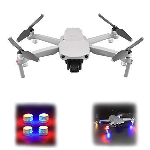 O'woda Universal Drone 4 pcs Night Flight Light, Landing Safely LED Lamp Night Navigation Recognition Drone Accessories for DJI Mavic Air 2S/Mini 2/Mavic Air 2/Mini/Mini SE(Red,Blue,Flash Mode)