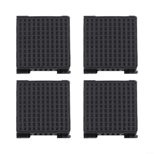 ZiStarlilife Paquete de 4 filtros de carbón activado para Liebherr 9096989 9882429 9882460 purificación de aire para refrigerador, neutraliza mantener la comida fresca, plástico negro, 42 x 42 x 10 mm