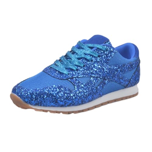 Baskets de course à paillettes pour femme : tennis basses de salle de sport légères