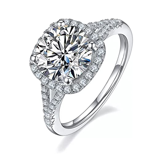 Moissanite 3 carats bague de fiançailles promesse éternelle