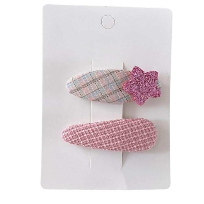 2 pinzas para el pelo de tela, lazo rosa dulce y lindo, mini pinzas para el pelo hechas a mano rosa D