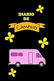 Cuaderno de diario de camping con autocaravana y flores - Accesorio autocaravana, regalo de autocaravana: Cuaderno, agenda, bloc de notas, bloc de ... los aficionados al camping en autocaravana