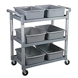 Photo Gallery wqzzjm carrello portaoggetti a 3 ripiani con ruote, resistente, di qualità commerciale, di alta qualità, con scaffalature mobili, per cucina, bar, ristorante (grigio, 6 vasche) Photo Gallery wqzzjm carrello portaoggetti a 3 ripiani con ruote, resistente, di qualità commerciale, di alta qualità, con scaffalature mobili, per cucina, bar, ristorante (grigio, 6 vasche)
